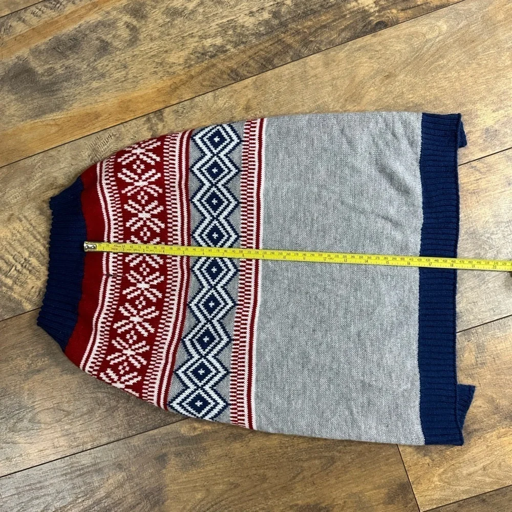 VIBRANT LIFE Fair Isle Knit Dog Sweater, Size L